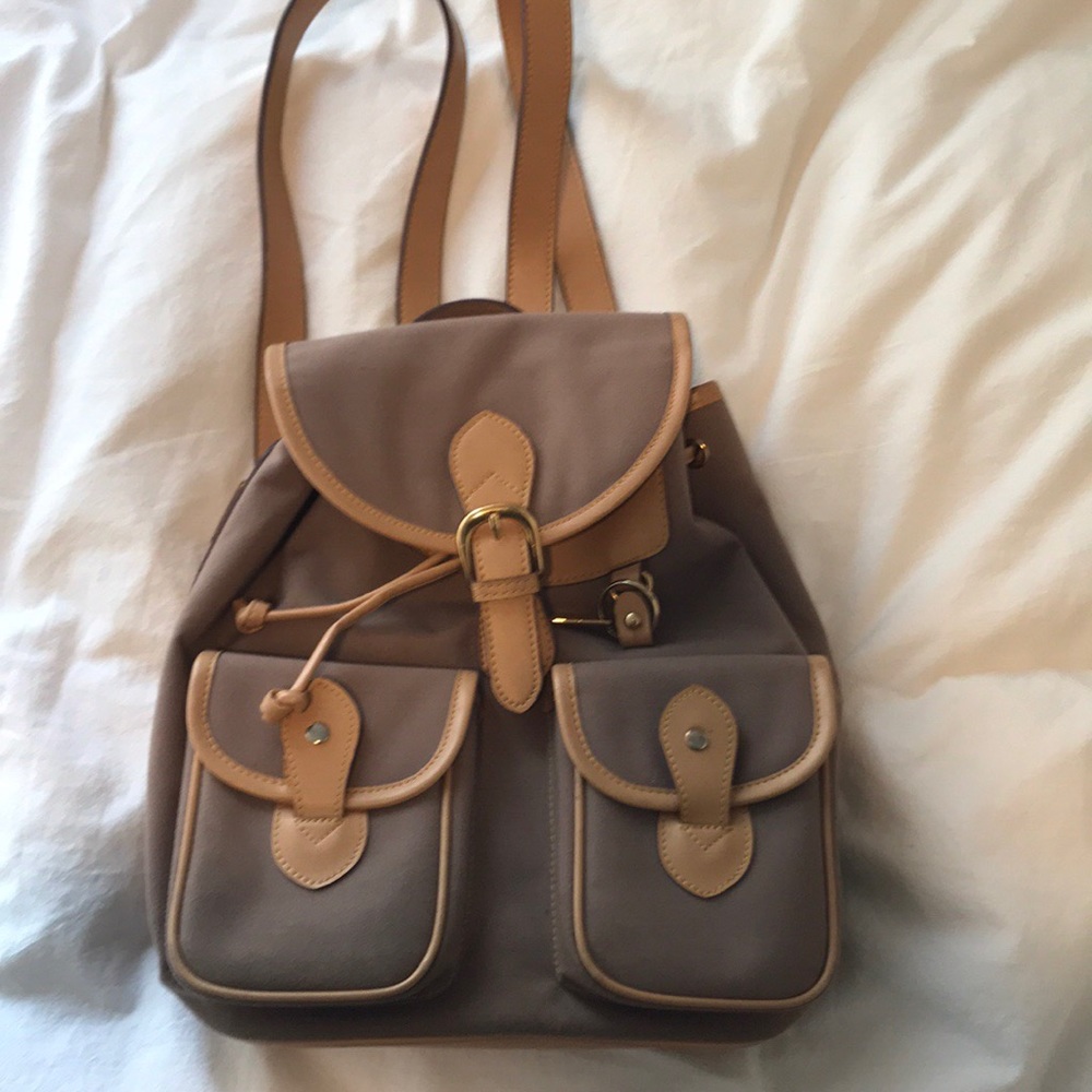 DOONEY AND BOURKE CANVAS AND LEATHER BACKPACK